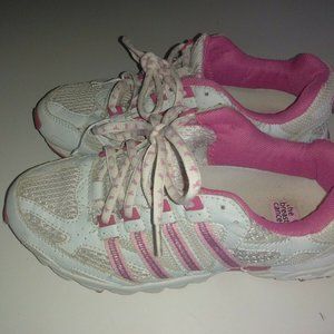 Tennis Shoes size 6 women pink and white